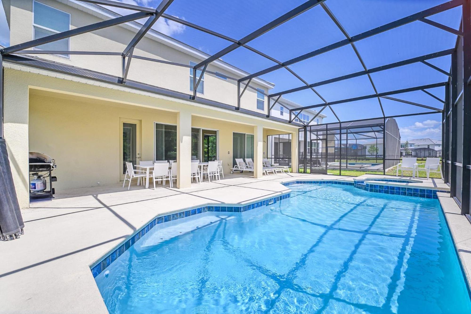 Stunning 9Br Home - Family Resort With Private Pool, Hot Tub, Games Room And Bbq! 키시미 외부 사진